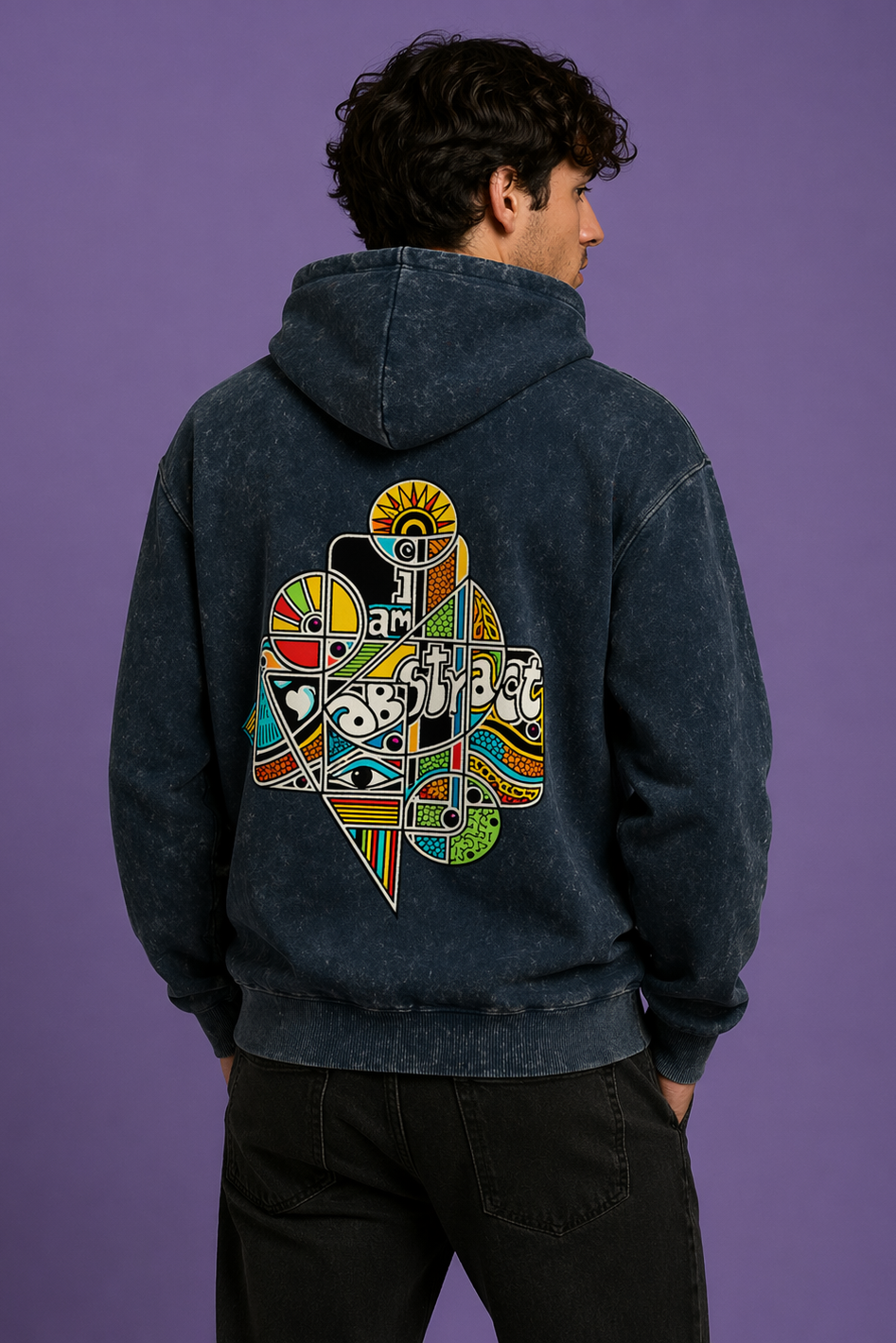 Abstract- Unisex Acid Washed Hoodie