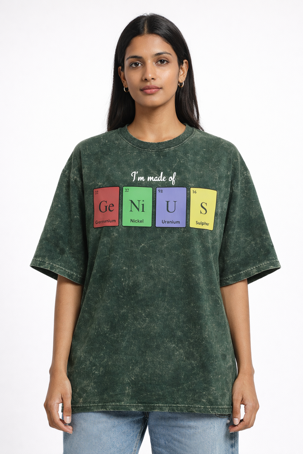 GeNiUS - Unisex Acid Washed Oversized Tee