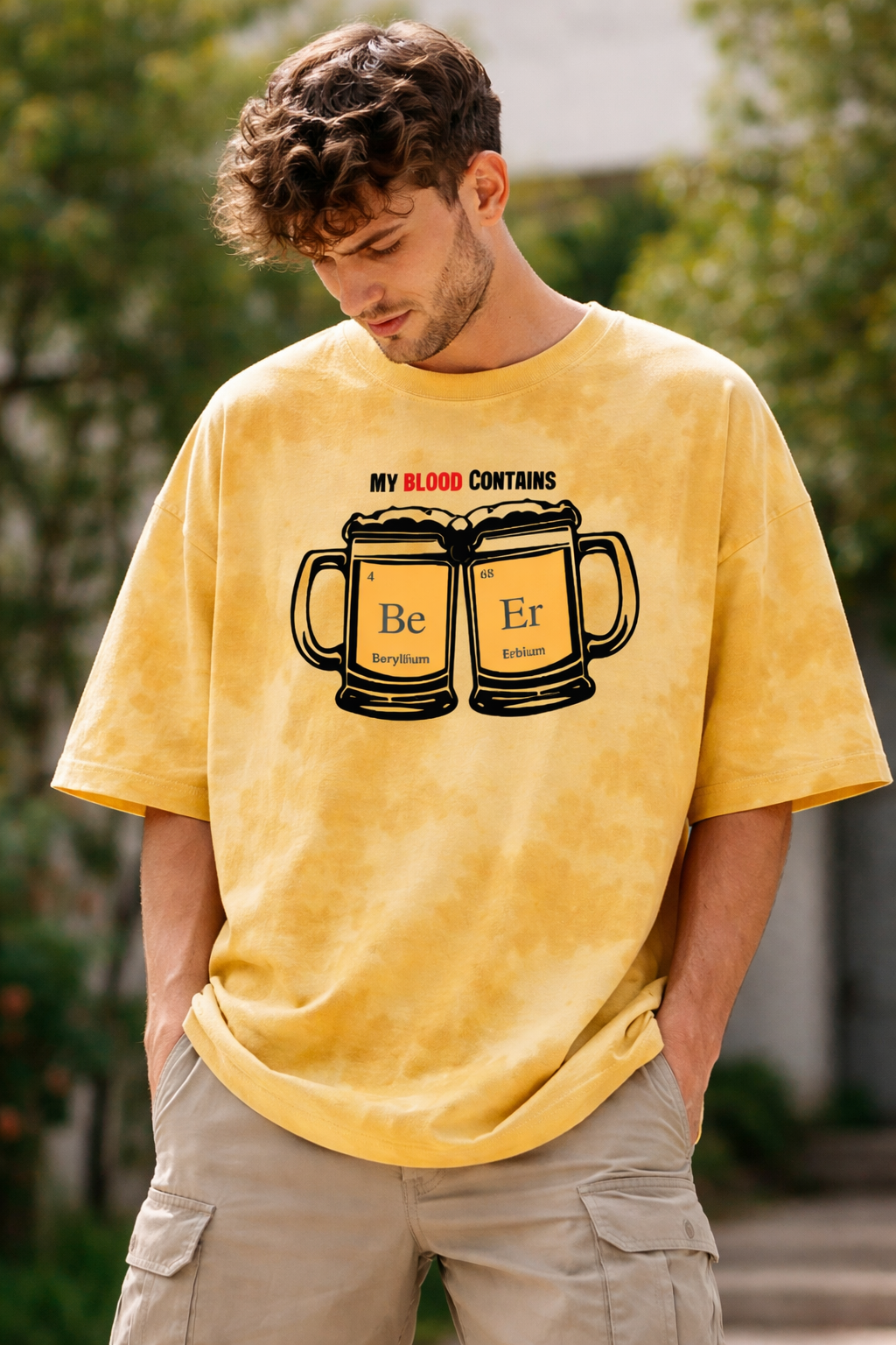 BeEr - Unisex Tie Dye Oversized T-Shirt