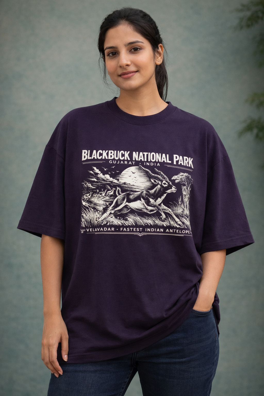 Blackbuck Noir - Unisex Oversized Classic T-Shirt