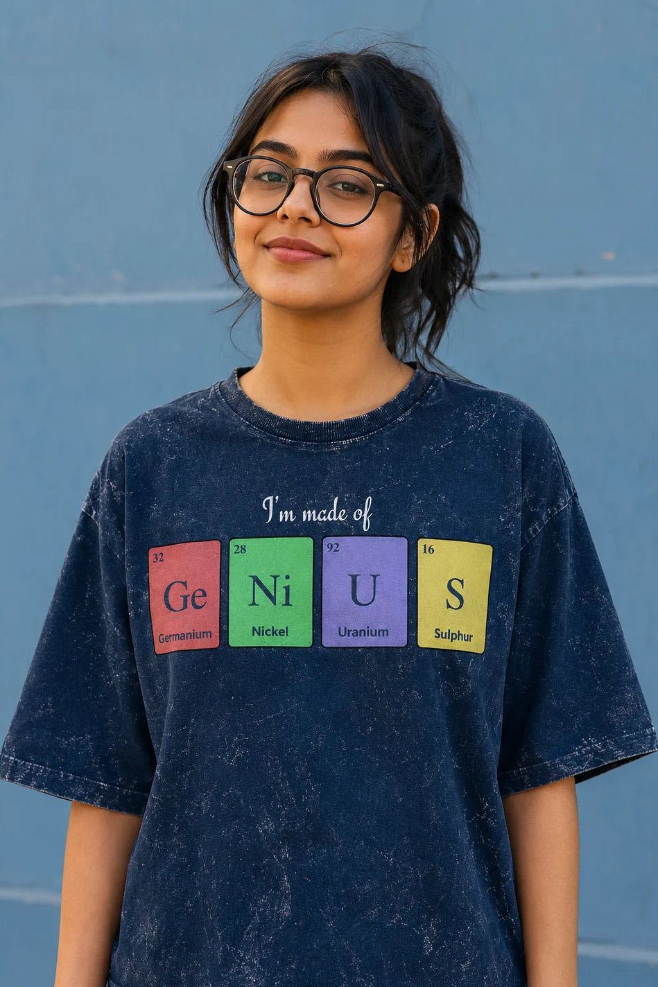 GeNiUS - Unisex Acid Washed Oversized Tee