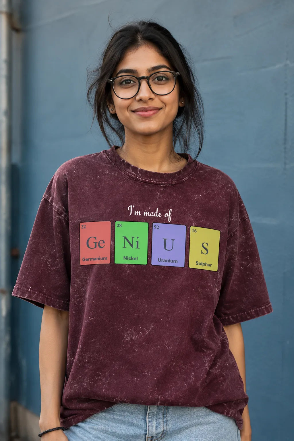 GeNiUS - Unisex Acid Washed Oversized Tee
