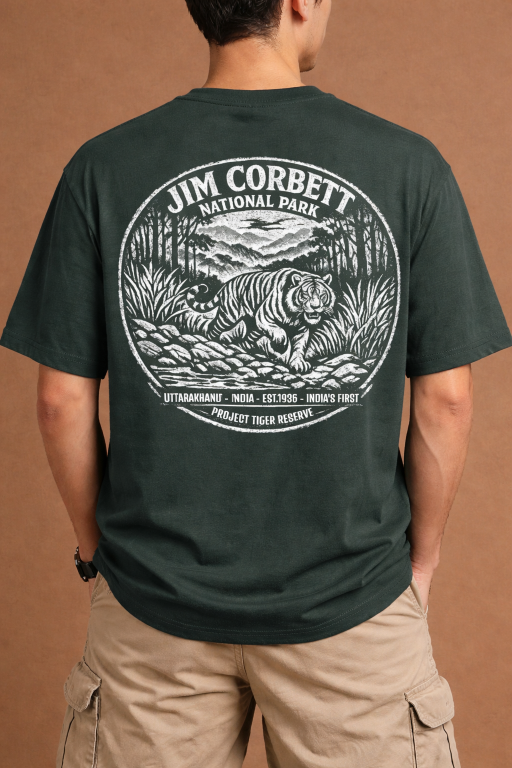 Jim Corbett Noir - Unisex Oversized Classic T-Shirt