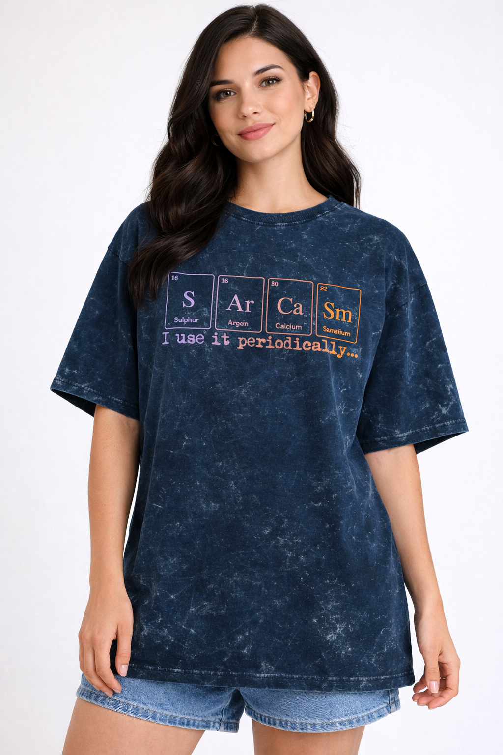 SArCaSm - Unisex Acid Washed Oversized Tee