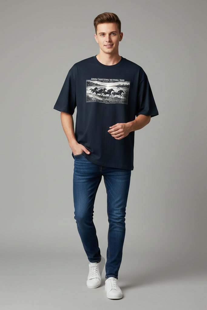 Dibru-Saikhowa Noir - Unisex Oversized Classic T-Shirt